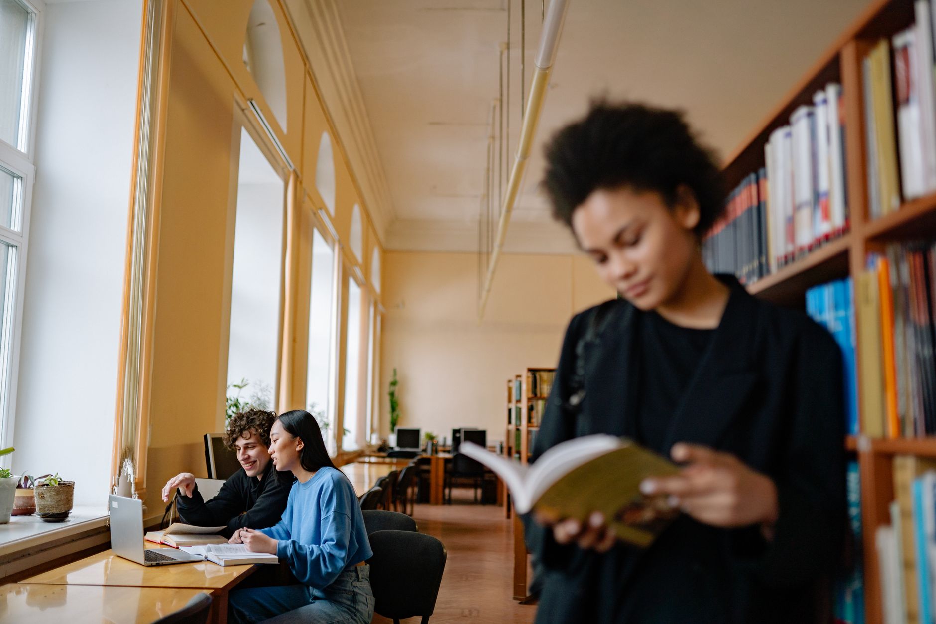 Student organizing application materials for a UK university