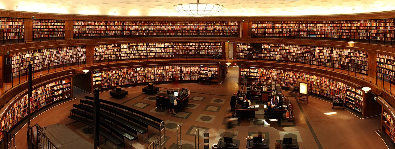 Students working quietly in a British university library, reflecting the academic environment UCL applicants are preparing to join