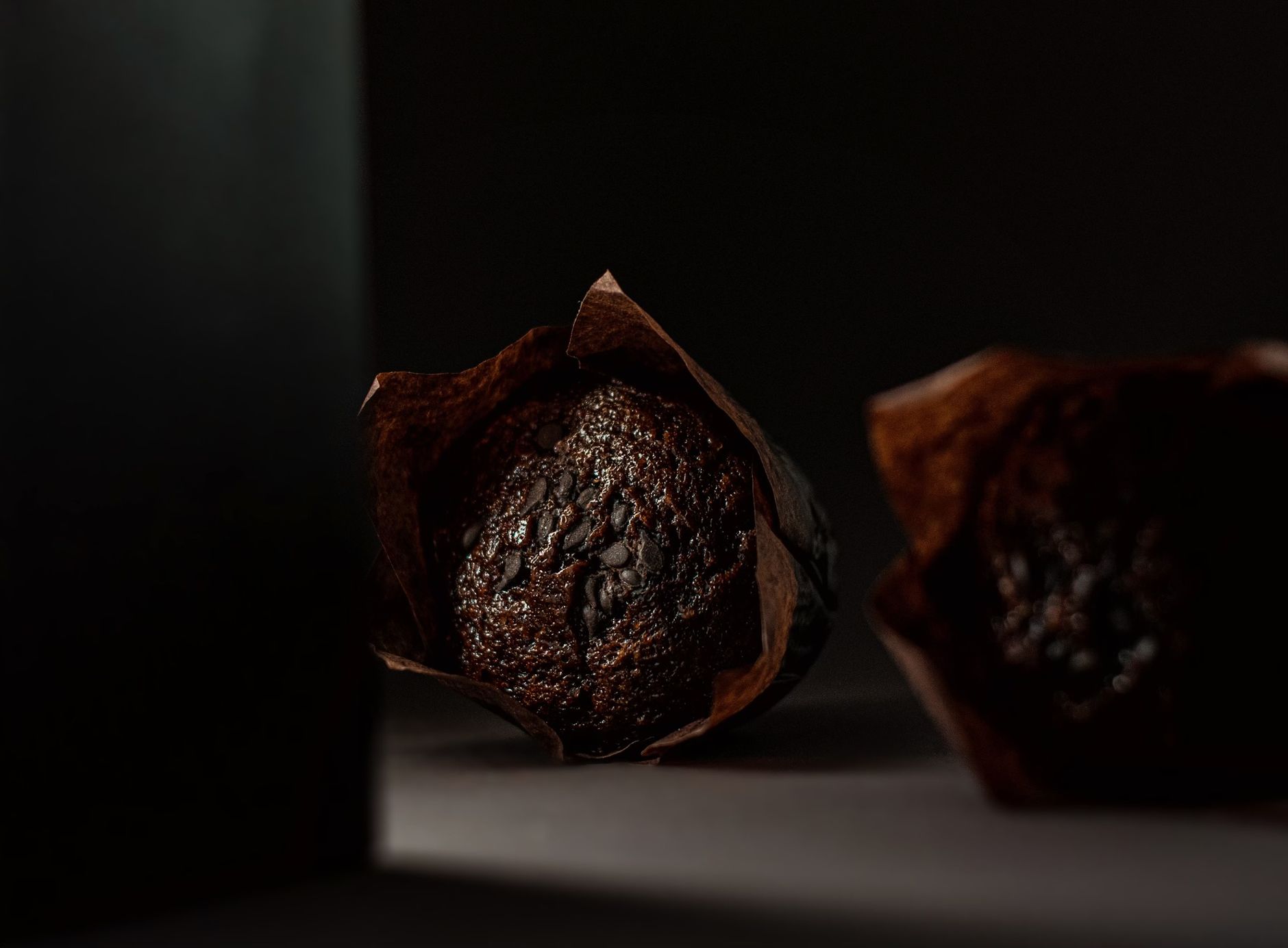 A chocolate dessert sliced to reveal layers
